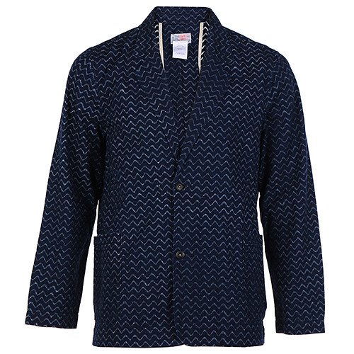 J101GUHOHC GARBSTORE WREN COAT INDIGO DYED JAPANESE PRINT WAVE 1 1024x1024