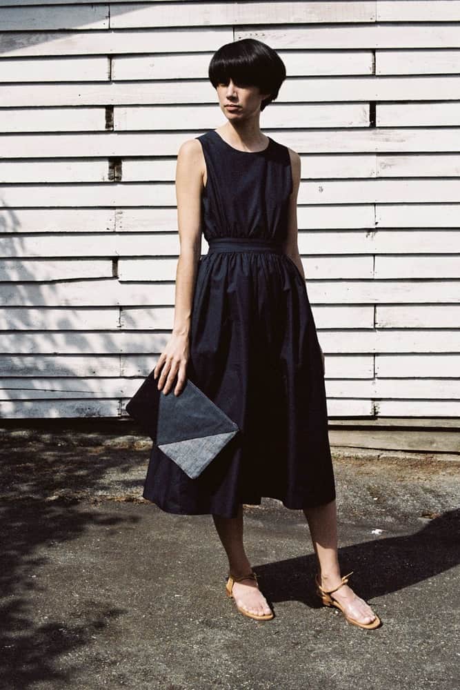 Objects Without Meaning Button Back Dress Martiniano Cristal Clare V Patchwork Flat Clutch 2
