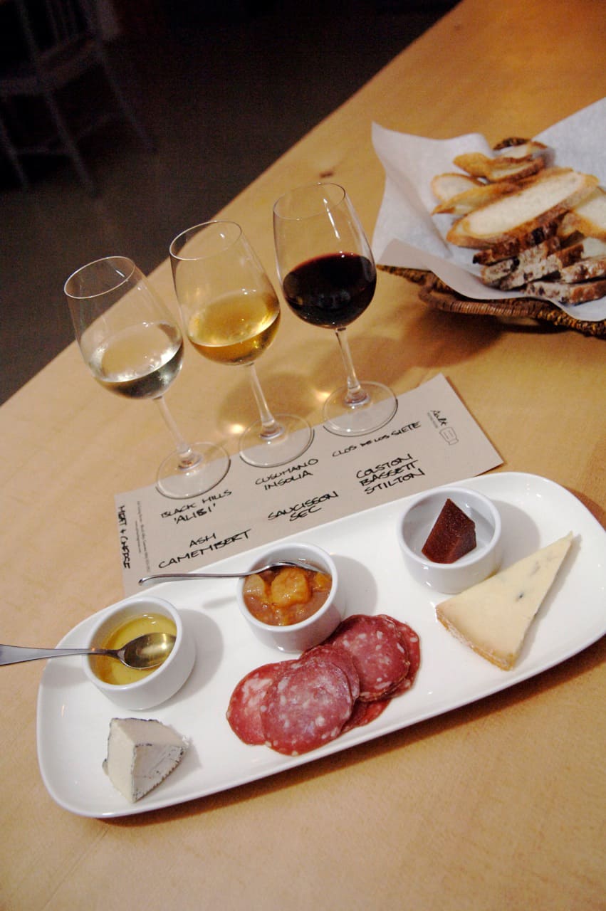 Salt Tasting Room Gastown Best of BC Plate 3 locally produced cheeses and meats 3 locally produced condiments